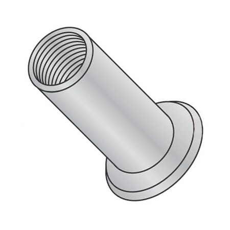 8-32 (Max Grip .160) Large Flange Blind Threaded Inserts/Aluminum Alloy 5056 / Large Flange/Non-Ribbed (Carton: 1,000 pcs)